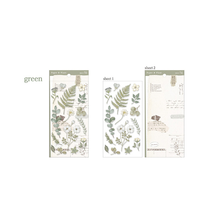Charger l'image dans la galerie, Paper & Plant Sticker "green" (Set of 2 sheets) from Japan<mind wave>