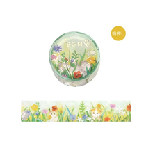 Lade das Bild in den Galerie-Viewer, Gold foil washi tape "Flowers and Cats・Late Afternoon Kitty" by BGM