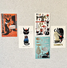 Carica l'immagine nel visualizzatore di Gallery, Post Card "Black Cat Robin" -Musical Instruments-
