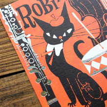 Carica l'immagine nel visualizzatore di Gallery, Post Card "Black Cat Robin" -Musical Instruments-