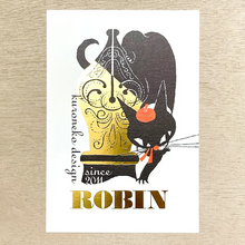 Carica l'immagine nel visualizzatore di Gallery, Post Card "Black Cat Robin" -Pen-