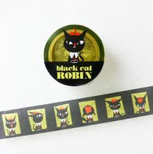 Carica l'immagine nel visualizzatore di Gallery, Clear tape "Black Cat Robin" -Hundred faces-