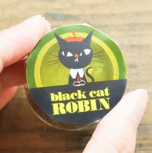 Carica l'immagine nel visualizzatore di Gallery, Clear tape "Black Cat Robin" -Hundred faces-