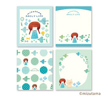 Carica l'immagine nel visualizzatore di Gallery, mizutama daily life memo pads by Furukawashiko