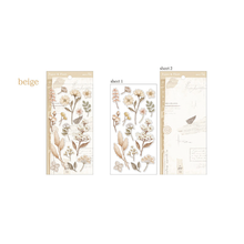 Charger l'image dans la galerie, Paper & Plant Sticker "beige" (Set of 2 sheets) from Japan<mind wave>