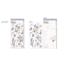 Charger l'image dans la galerie, Paper & Plant Sticker "purple" (Set of 2 sheets) from Japan<mind wave>