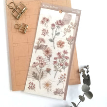 Charger l'image dans la galerie, Paper & Plant Sticker "brown" (Set of 2 sheets) from Japan<mind wave>