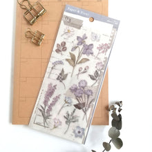 Charger l'image dans la galerie, Paper & Plant Sticker "purple" (Set of 2 sheets) from Japan<mind wave>