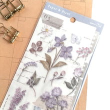 Charger l'image dans la galerie, Paper & Plant Sticker "purple" (Set of 2 sheets) from Japan<mind wave>