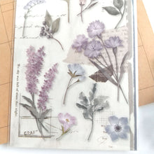 Charger l'image dans la galerie, Paper & Plant Sticker "purple" (Set of 2 sheets) from Japan<mind wave>