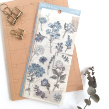 Charger l'image dans la galerie, Paper & Plant Sticker "blue" (Set of 2 sheets) from Japan<mind wave>