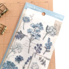Charger l'image dans la galerie, Paper & Plant Sticker "blue" (Set of 2 sheets) from Japan<mind wave>