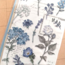Charger l'image dans la galerie, Paper & Plant Sticker "blue" (Set of 2 sheets) from Japan<mind wave>