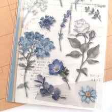 Charger l'image dans la galerie, Paper & Plant Sticker "blue" (Set of 2 sheets) from Japan<mind wave>