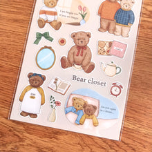 Load image into Gallery viewer, Sticker selection "Bear closet" sticker