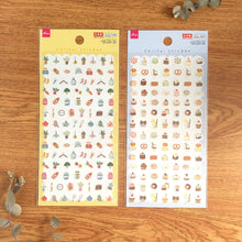 Charger l'image dans la galerie, Chiisai sticker "home/cafe/bear&rabbit/girl" sticker from Japan<Daiso>