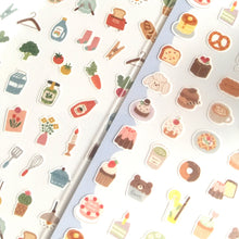 Charger l'image dans la galerie, Chiisai sticker "home/cafe/bear&rabbit/girl" sticker from Japan<Daiso>