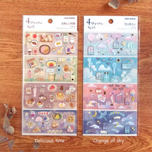 Charger l'image dans la galerie, 4 scenes seal Set of 2 sticker from Japan by Kamimo Japan