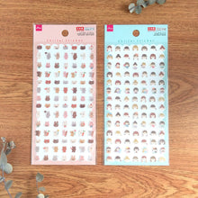 Charger l'image dans la galerie, Chiisai sticker "home/cafe/bear&rabbit/girl" sticker from Japan<Daiso>