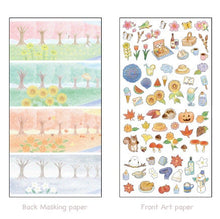Charger l'image dans la galerie, 4 scenes seal Set of 2 sticker from Japan by Kamimo Japan