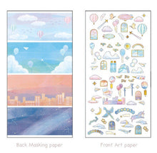 Charger l'image dans la galerie, 4 scenes seal Set of 2 sticker from Japan by Kamimo Japan