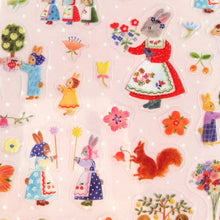 Lade das Bild in den Galerie-Viewer, Clear sticker "Rabbit garden/Cats and Buttons"-Aiko Fukawa- by Hyogensha