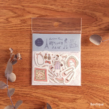 Lade das Bild in den Galerie-Viewer, Washi flake sticker "Strolling around Paris" from Japan<Furukawashiko>