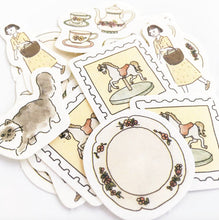 Lade das Bild in den Galerie-Viewer, Washi flake sticker "Strolling around Paris" from Japan<Furukawashiko>