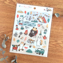 Carica l'immagine nel visualizzatore di Gallery, Clear sticker "Camp/ Dog paper mache"-Masao Takahata- by Hyogensha