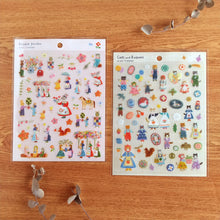Lade das Bild in den Galerie-Viewer, Clear sticker "Rabbit garden/Cats and Buttons"-Aiko Fukawa- by Hyogensha
