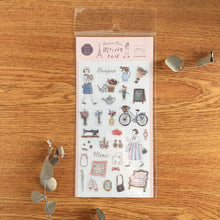 Lade das Bild in den Galerie-Viewer, Clear Seal Sheet "Strolling around Paris" by Furukawashiko