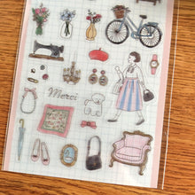 Lade das Bild in den Galerie-Viewer, Clear Seal Sheet "Strolling around Paris" by Furukawashiko