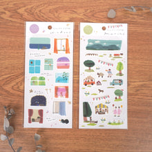 Load image into Gallery viewer, Miki Tamura washi tape sticker "Windows/Marche" from Japan