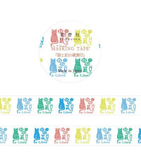 Lade das Bild in den Galerie-Viewer, Masking tape Washi tape"Cat and button bookmark" by Seitousha from Japan