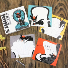 Carica l'immagine nel visualizzatore di Gallery, Black cat ROBIN Block memo pads B
