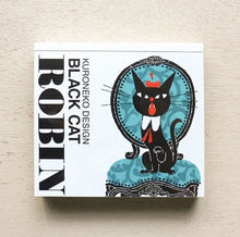 Carica l'immagine nel visualizzatore di Gallery, Black cat ROBIN Block memo pads B