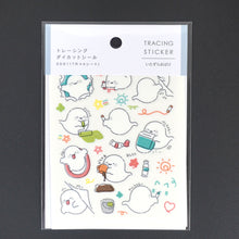 Carica l'immagine nel visualizzatore di Gallery, Tracing Die cut sticker "Mischievous Ghost" from Japan