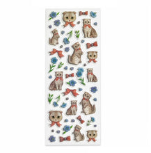 Lade das Bild in den Galerie-Viewer, Miki Takei mondo clear sticker "Ginger cat/Munchkin" from Japan by Clothes Pin