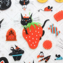 Carica l'immagine nel visualizzatore di Gallery, Clear sticker "Black cat Robin"- With Robin the black cat vol.1- cozyca products Hyogensha