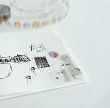 Lade das Bild in den Galerie-Viewer, YOHAKU Roll sticker Clear tape "Gray" -Haiiro- from Japan Roll seal