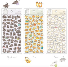 Charger l'image dans la galerie, Mame Mame Animal sticker 2 masking sticker from Japan by mind wave mini sticker