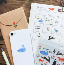 Carica l'immagine nel visualizzatore di Gallery, Clear sticker "Shuku Nishi"-garden- cozyca products Hyogensha