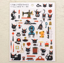 Carica l'immagine nel visualizzatore di Gallery, Clear sticker "Black cat Robin"- With Robin the black cat vol.1- cozyca products Hyogensha