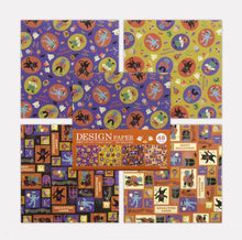 Carica l'immagine nel visualizzatore di Gallery, Halloween Design Paper "Halloween time" origami, Chiyogami from Japan by Kyowa