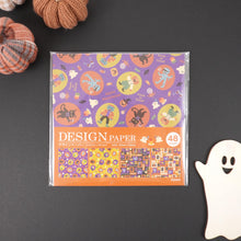 Carica l'immagine nel visualizzatore di Gallery, Halloween Design Paper "Halloween time" origami, Chiyogami from Japan by Kyowa