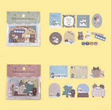 Carica l'immagine nel visualizzatore di Gallery, Flake sticker "Snowman & Bear" by GAIA from Japan