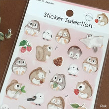 Carica l'immagine nel visualizzatore di Gallery, Sticker selection sticker "Siberian flying squirrel" by GAIA from Japan