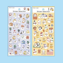 Lade das Bild in den Galerie-Viewer, Sheet sticker "Powa Powa Snowman" by GAIA from Japan
