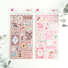 Charger l'image dans la galerie, Awairo Cafe seal from Japan by Daiso sheet sticker