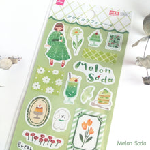 Charger l'image dans la galerie, Awairo Cafe seal from Japan by Daiso sheet sticker